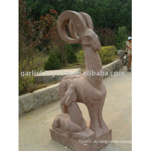 Lovely Schaf Mom &amp; Baby Stone Carving